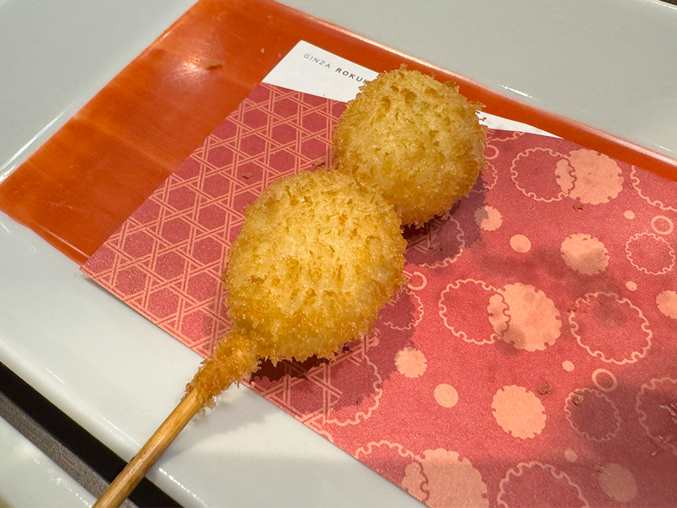銀座六覺燈 神楽坂店 串揚げ18品目:こんにゃく