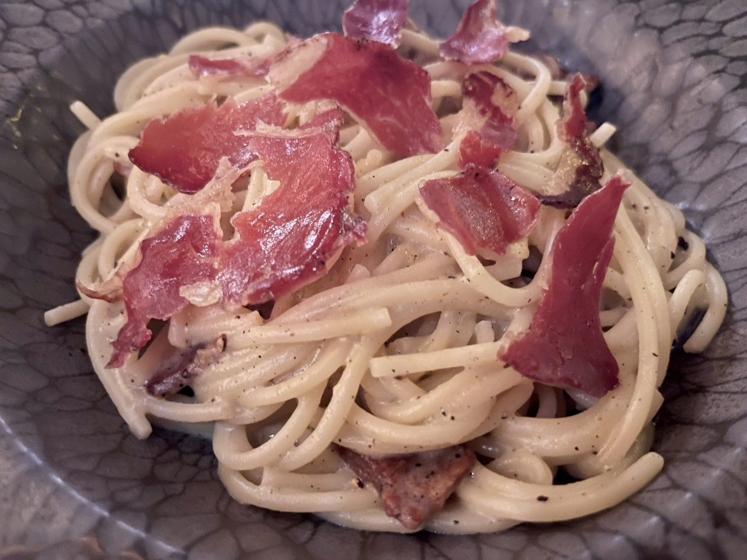 スパゲッティ・カルボナーラ（$52／約8,130円）