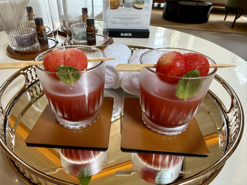 スパのウェルカムドリンク