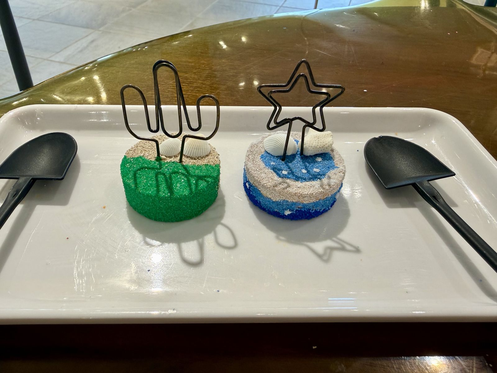 手作り体験で作った砂のフォトスタンド