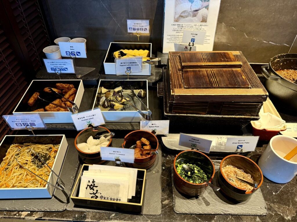 東京マリオット 朝食会場の和のおかず