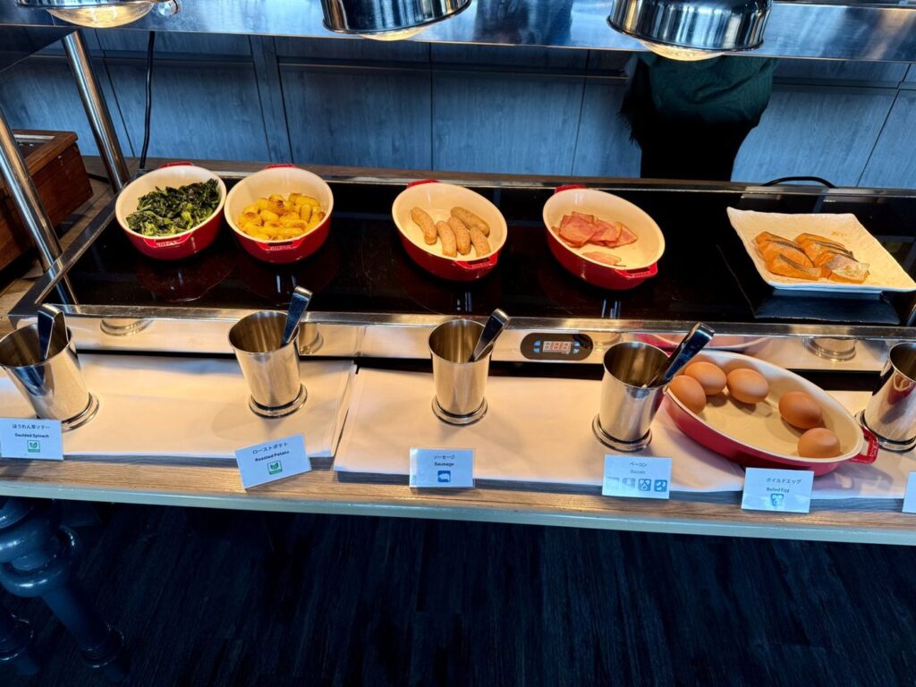東京マリオット ラウンジ朝食の温かい料理