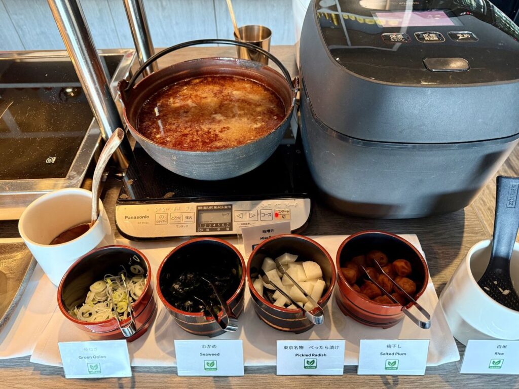 東京マリオット ラウンジ朝食の和食コーナー