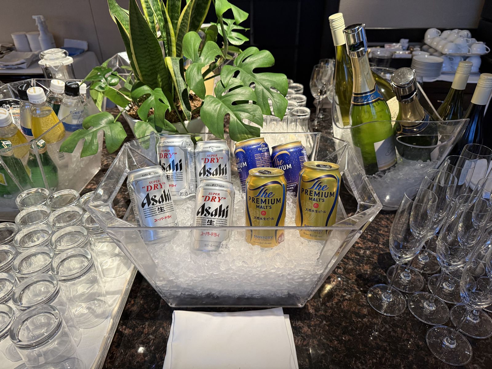 ビールとスパークリングワイン